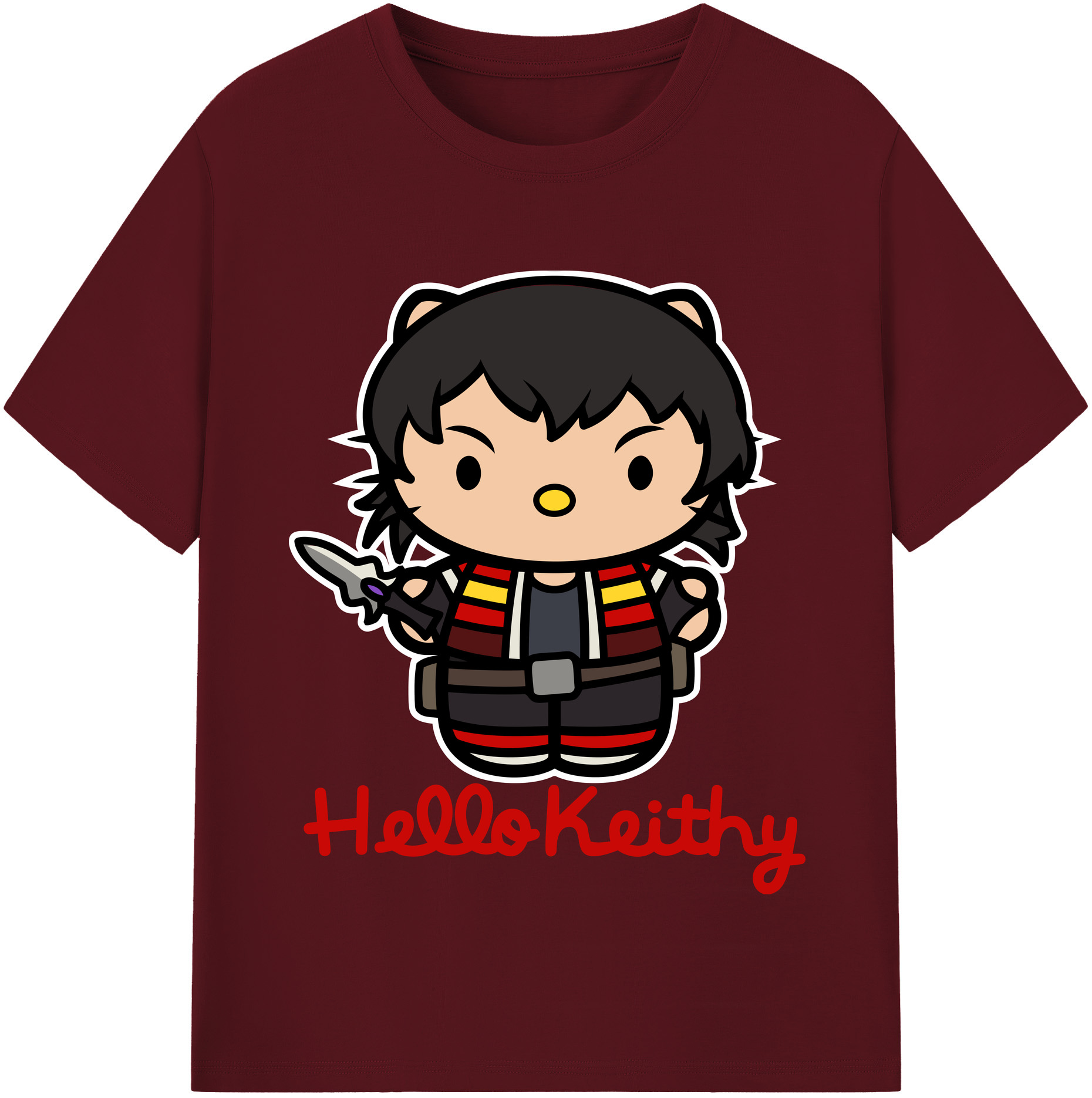 （画像用） Hello Kitty ハローキティ 綿100％半袖Tシャツ（フロントプリント）